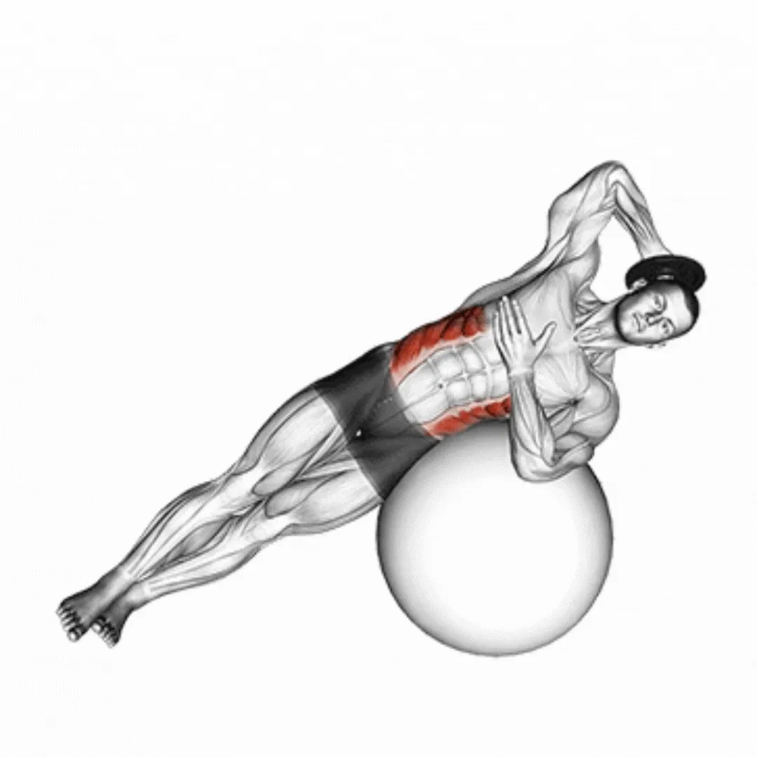 Weighted Side Bend On Stability Ball