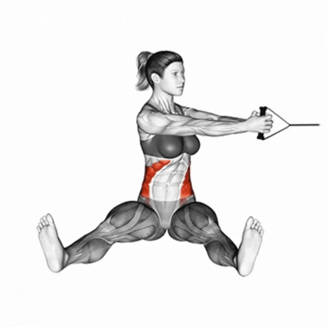Seated Twist With Resistance Band