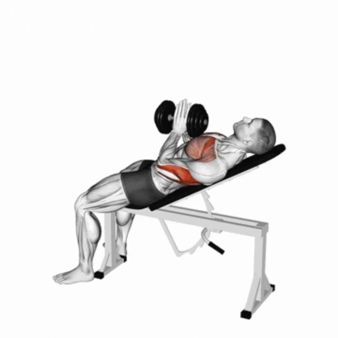 Incline Dumbbell Close-Grip Bench Press