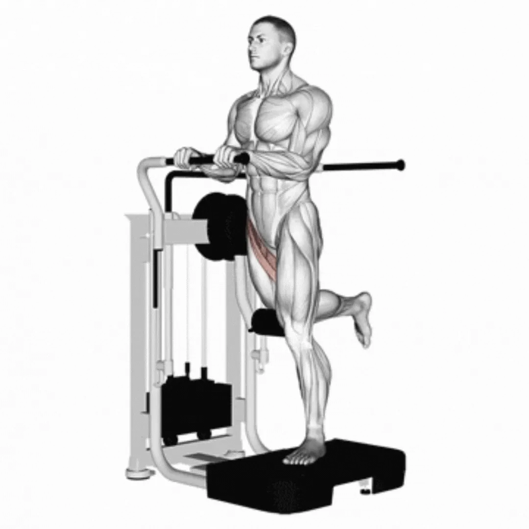 Lever Standing Leg Raise