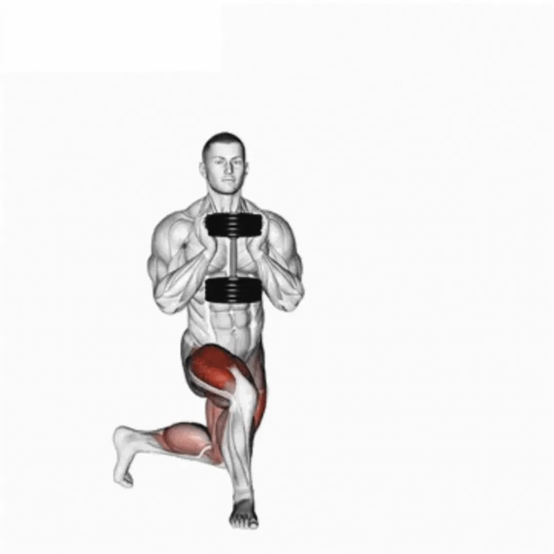 Dumbbell Goblet Curtsey Lunge