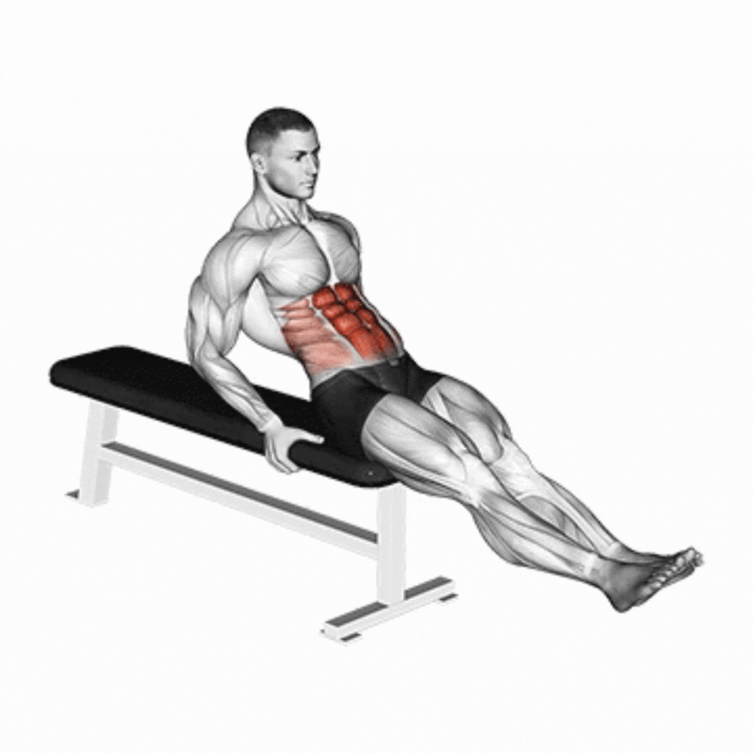 Seated Bench Leg Pull-in