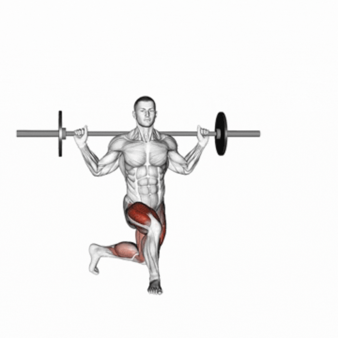 Barbell Curtsey Lunge