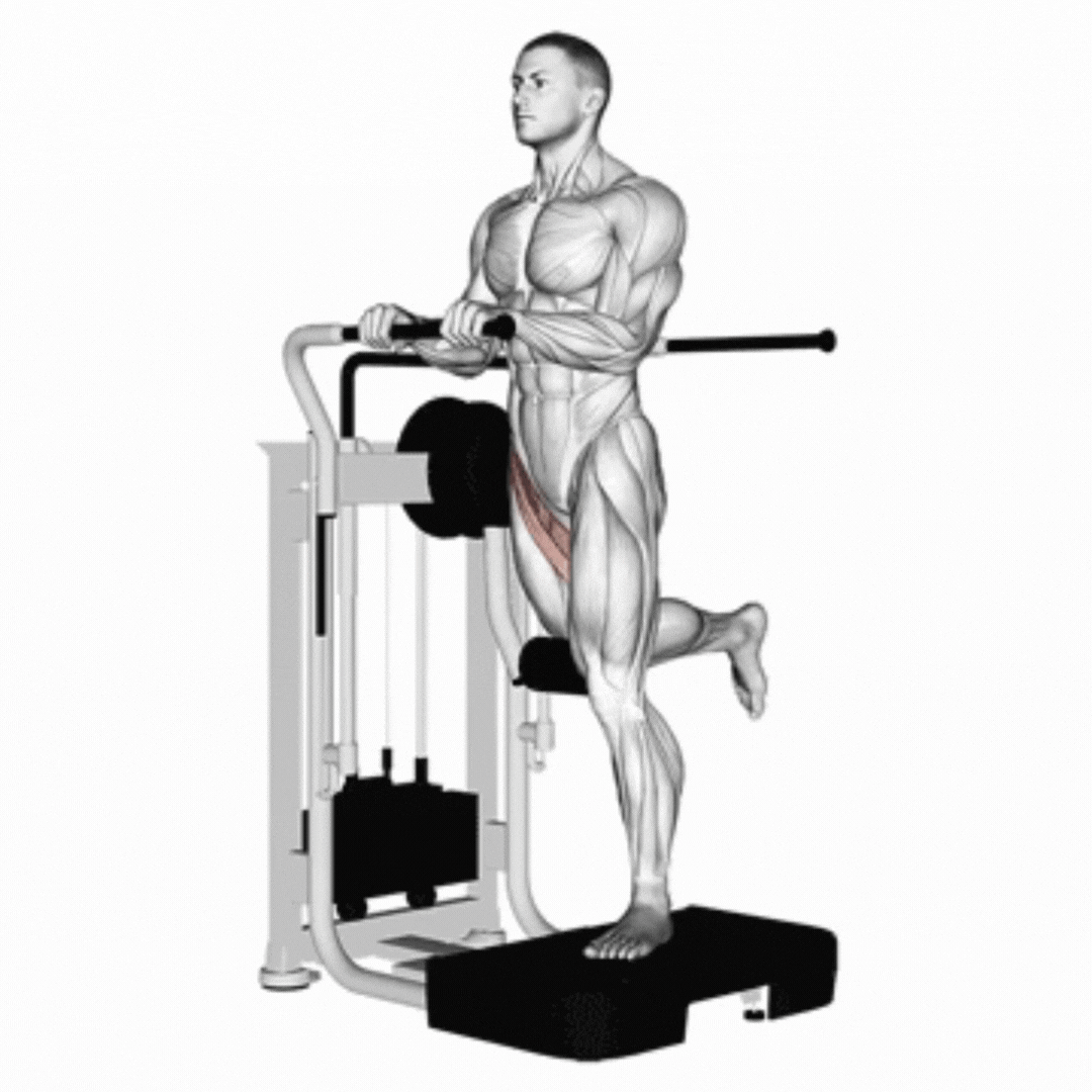 Lever Standing Leg Raise