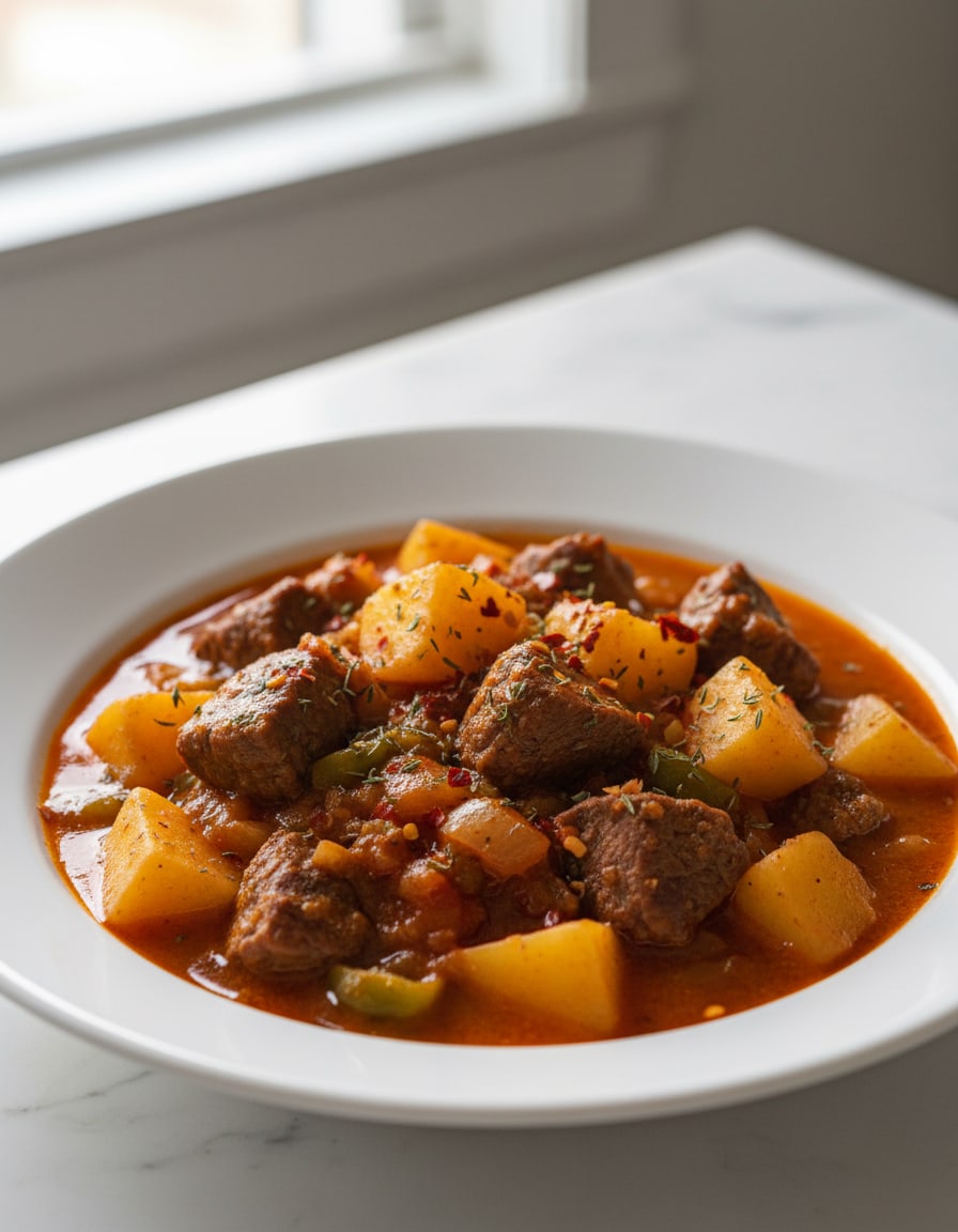 Beef Cubes with Potatoes