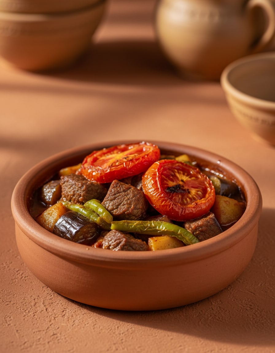Rindfleisch-Güveç (türkischer Schmortopf)