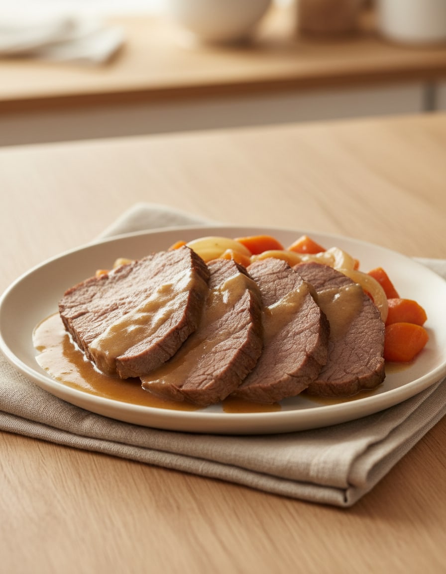 Rôti de bœuf braisé