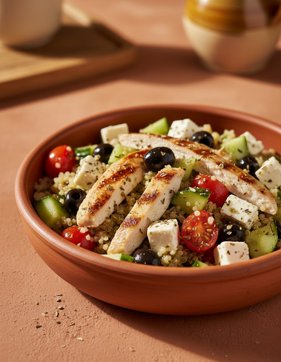 Chicken Quinoa Greek Salad