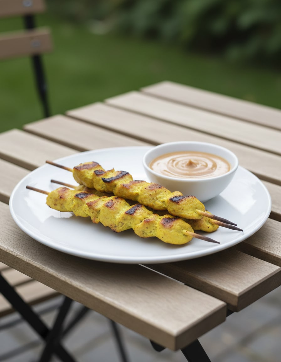 Chicken Satay with Peanut Sauce