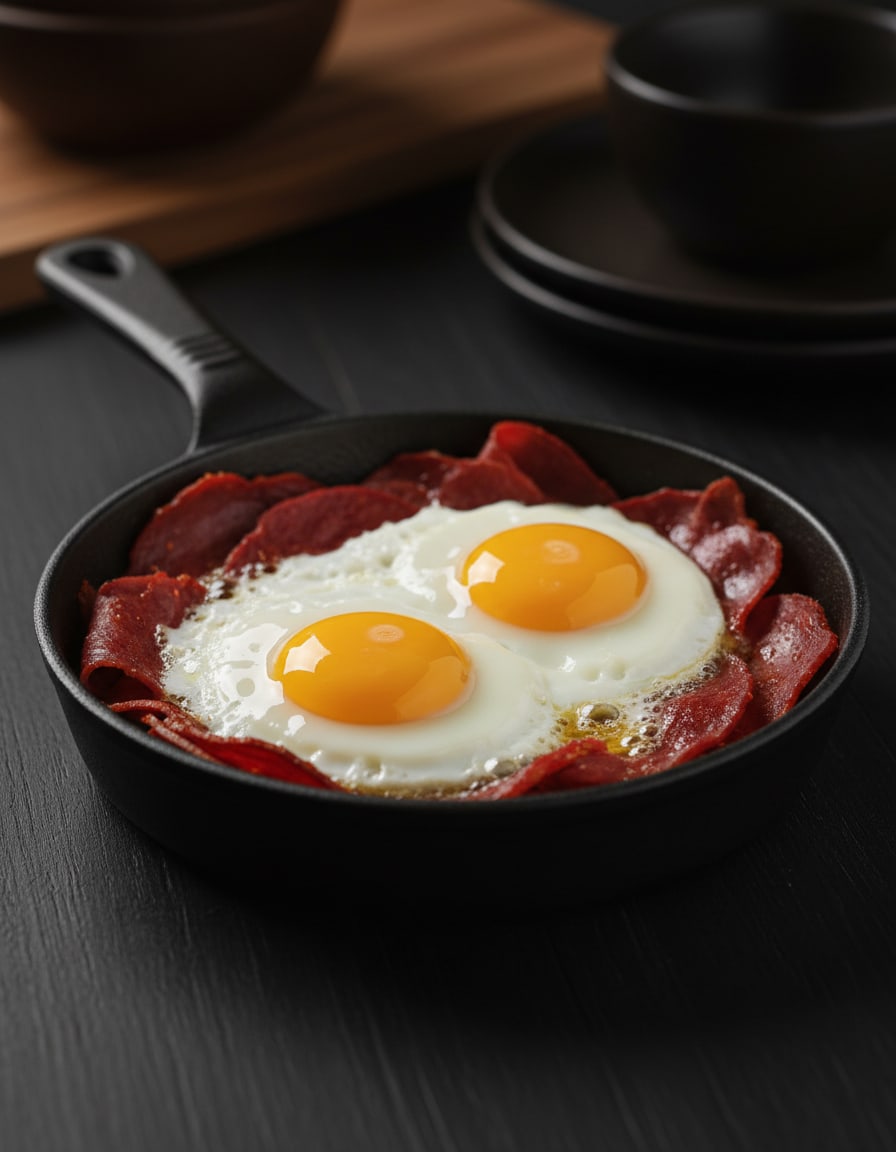 Eggs with Pastirma