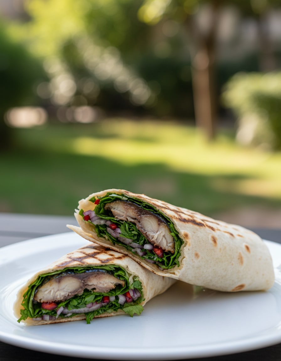 Grilled Mackerel Wrap