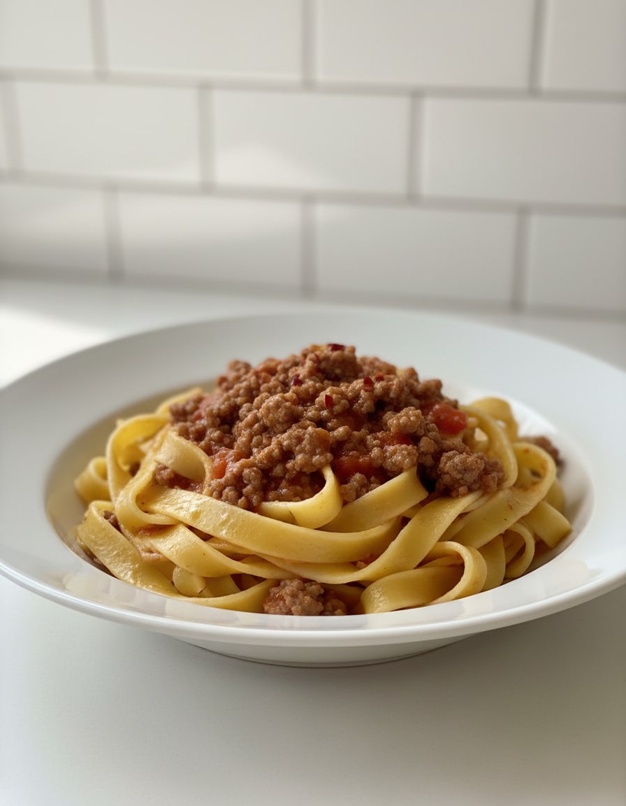 Homemade Noodles with Ground Beef