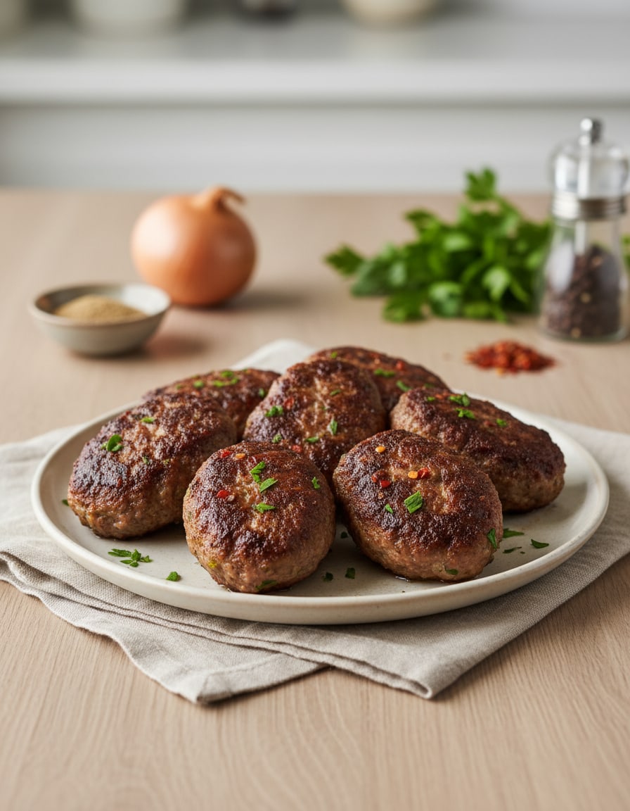 Pan-Fried Turkish Meatballs (Kuru Köfte)