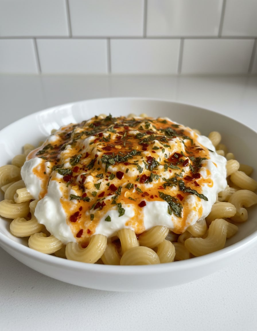 Pasta with Garlic Yogurt