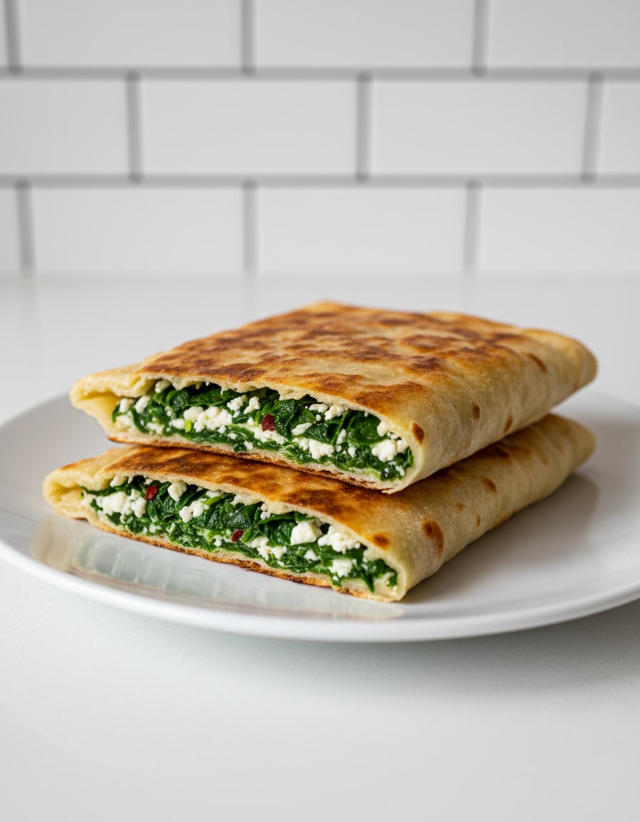 Gözleme de espinafre