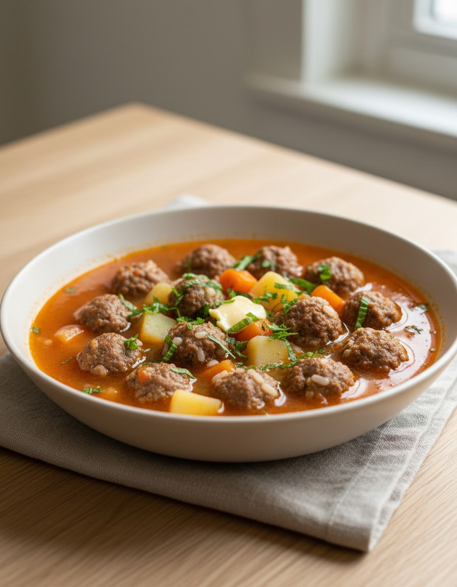 Turkish Meatballs in Broth