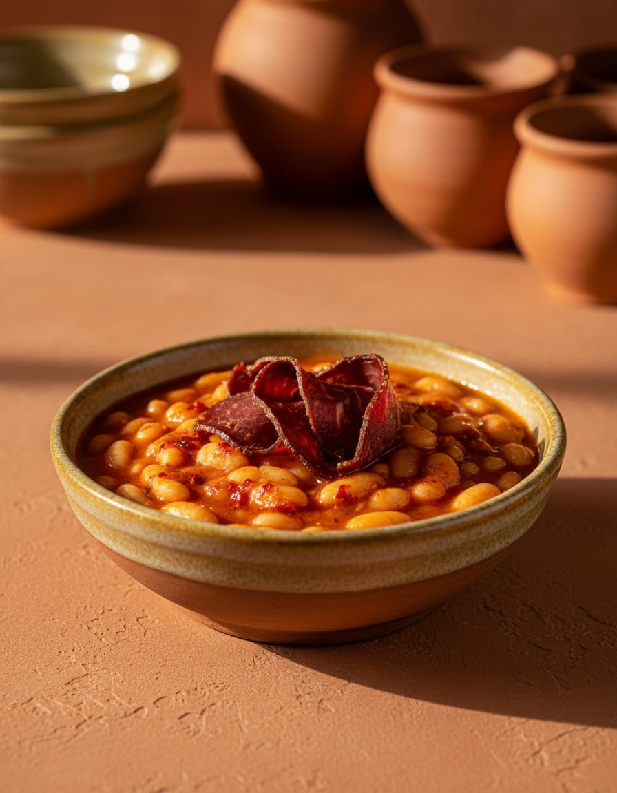 White Bean Stew with Pastirma
