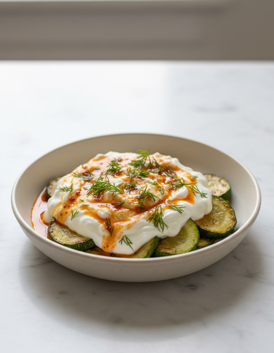 Zucchini with Garlic Yogurt